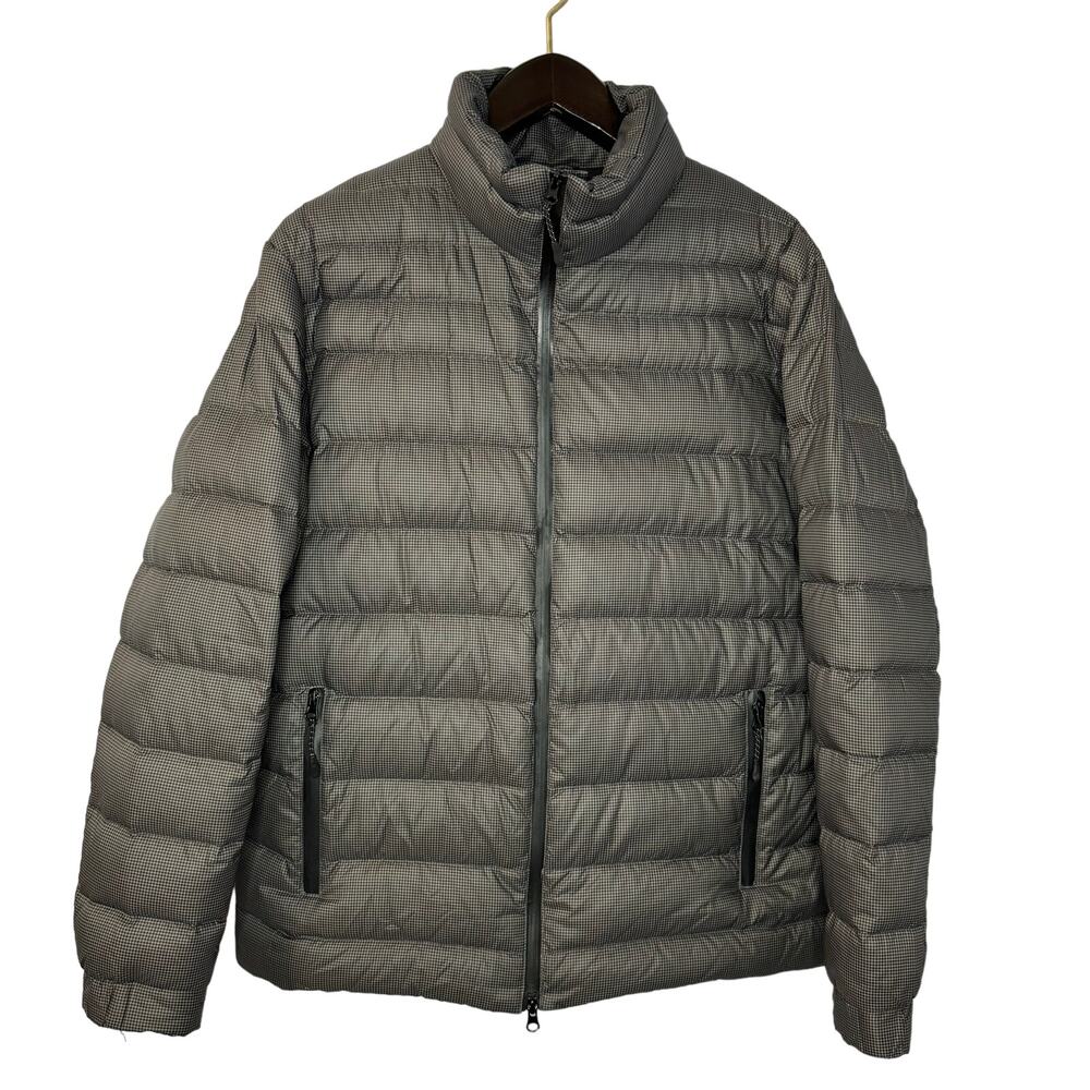 Black Brown 1826 Men's Puffer Jacket Full Zip Lightweight Brown L